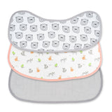 Moon Organic Burpy Cloth - Bear, Forest,& Grey (Pack of 3)