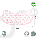 Moon Organic Burpy Cloth - Flamingo, Feather & Pink (Pack of 3)