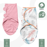 Moon Organic Swaddle - Pink Feather