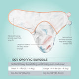 Moon Organic Swaddle - Pink Feather