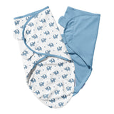 Moon Organic Swaddle - Blue elephant
