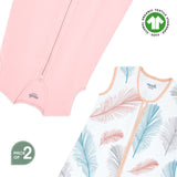 Moon Organic Sleepsack  - Feather and Pink S/M (Pack of 2)
