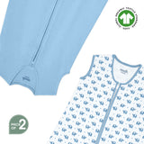 Moon Organic Sleepsack  - Elephant and Blue S/M (Pack of 2)