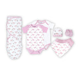 Moon Baby Clothing Combo Set of 7 - Swan Print