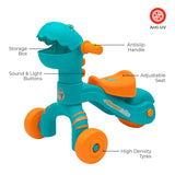 Moon Learning Fun Dinosaur Trike Bike - Blue