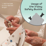 Moon Anti-Slip Baby Bath Pad - Blue