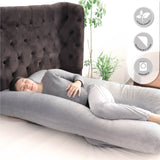 Moon Bamboo Full Body Pregnancy Pillow U-Shaped - Grey