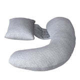 Moon Bamboo Multi-Position Pregnancy Pillow - Grey