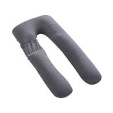 Moon Organic U Shaped Maternity Pillow With Detachable Back Support - Grey