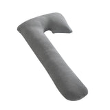 Moon Organic J Shaped Maternity Pillow - Light Grey