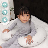 Moon Feeding Pillow With Bamboo Rayon -White