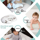 Moon Feeding Pillow With Bamboo Rayon -White