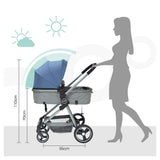 Moon Pro 2 in 1 Stroller - Blue