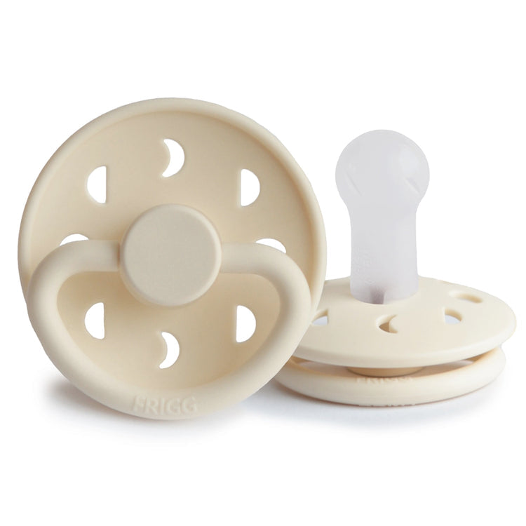 Frigg Moon Phase Silicone Baby Pacifier 6M-18M, 1Pack, Cream - Size 2 - Laadlee