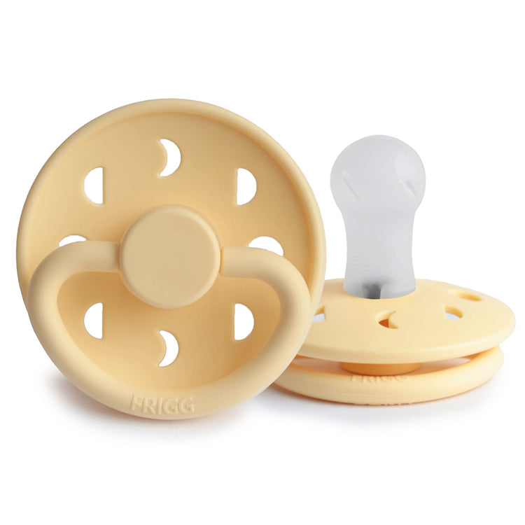 Frigg Moon Phase Silicone Baby Pacifier 0-6M, 1Pack, Pale Daffodil - Size 1 - Laadlee