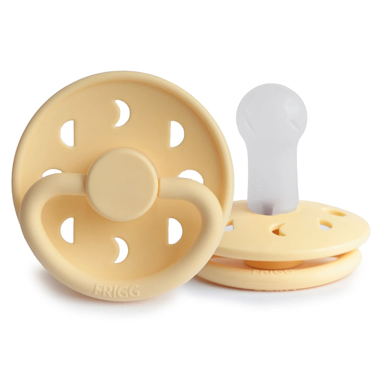 Frigg Moon Phase Silicone Baby Pacifier 6M-18M, 1Pack, Pale Daffodil - Size 2 - Laadlee