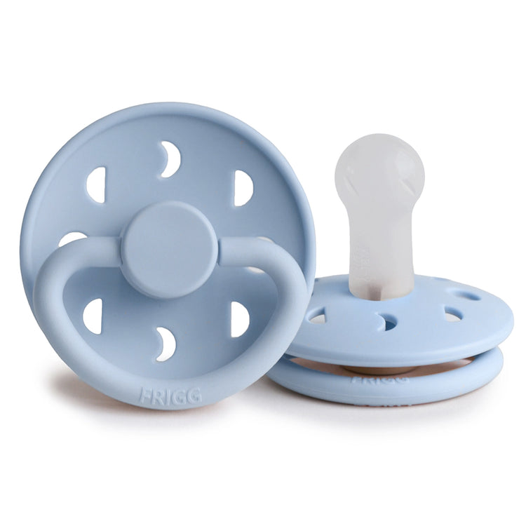 Frigg Moon Phase Silicone Baby Pacifier 6M-18M, 1Pack, Powder Blue - Size 2 - Laadlee