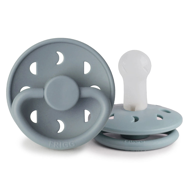 Frigg Moon Phase Silicone Baby Pacifier 6M-18M, 1Pack, Stone Blue - Size 2 - Laadlee