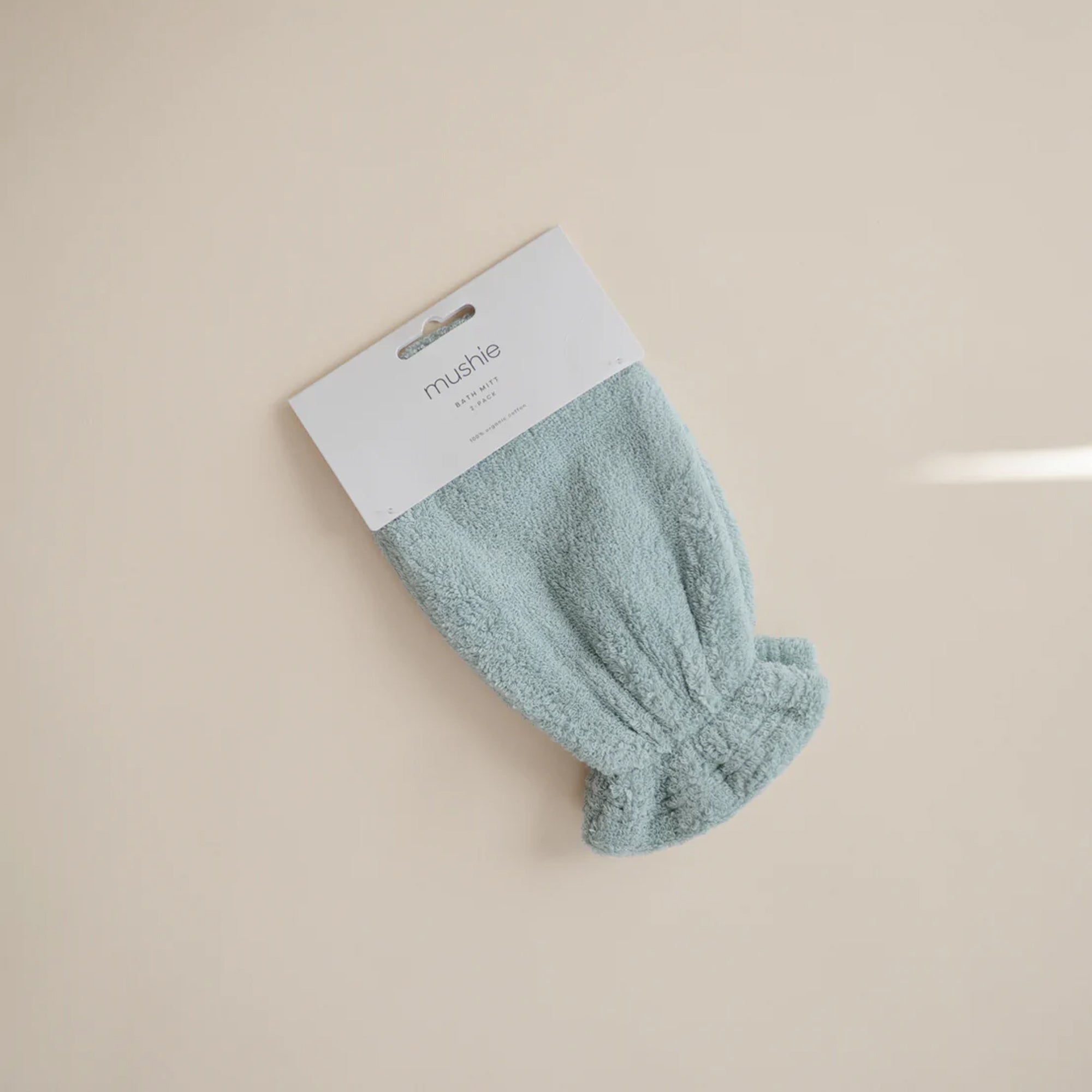 Mushie Bath Mitt 2-Pack Sea Mist - Laadlee