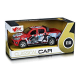 Stem 1:32 Graffiti Toyota Pickup Alloy Pullback Car 1Pc (Color May Vary)