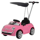 MYTS Fiat 500 Pull And Push Car With Sun Shade - Pink