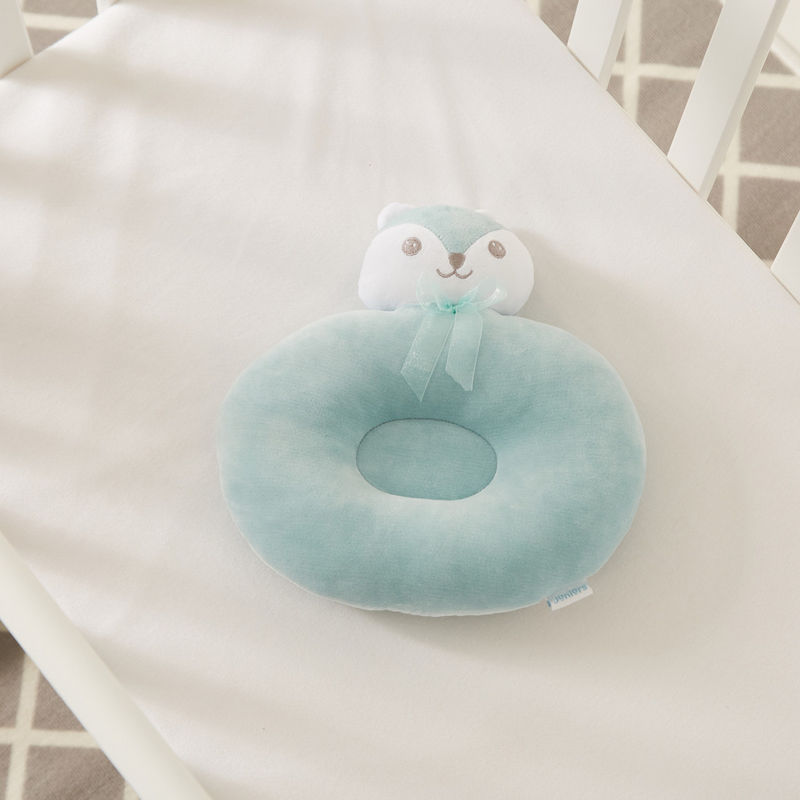 Tiny Hug Newborn Baby  Breathable Flat Round Pillow - Blue