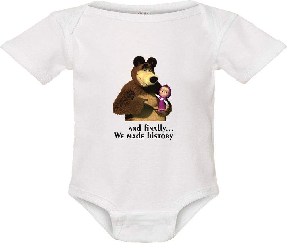 Pikkaboo Baby Bodysuit Onesie - Masha and the Bear