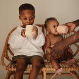 Mushie Silicone Sippy Cup Blush - Laadlee