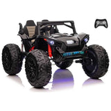 Megastar UTV With Removable Canopy, Remote Control And Colorful Lights 2 Seater 12V - Blk