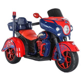 Megastar Licensed Electric Rideon Kids Spiderman 3 Wheel Bike 12V - Blue