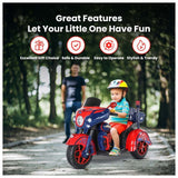 Megastar Licensed Electric Rideon Kids Spiderman 3 Wheel Bike 12V - Blue