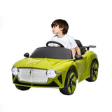 Megastar Ride On 12V Bentley Style Electric Kids Battery Operated Car - Green
