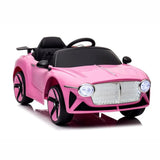 Megastar Ride On 12V Bentley Style Electric Kids Battery Operated Car - Pink