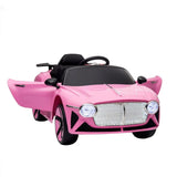 Megastar Ride On 12V Bentley Style Electric Kids Battery Operated Car - Pink