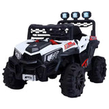 Megastar Ride On 12V Big Shadower Electric Ride On SUV With Remote Control - White