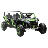 Megastar Blade XXL Kids Electric Ride-On 4 Seater Dune Buggy Jeep 24V - Green