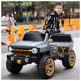 Megastar Electric Ride-On 12V Classic Safari Cruiser SUV Car For Kids With Remote Control - Grey
