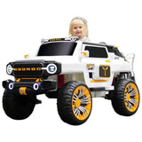 Megastar Electric Ride-On 12V Classic Safari Cruiser SUV Car For Kids With Remote Control - White