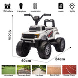 Megastar Ford F-150 Raptor Electric Rc Ride-On Car With 4 Wheels 12V - White