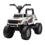 Megastar Ford F-150 Raptor Electric Rc Ride-On Car With 4 Wheels 12V - White