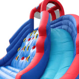 Megastar Inflatable Niagra Waterfall Park With Climbing Wall And Dual Slides - Blue