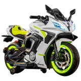 Megastar Ride On 12V Kazuki Rechargeable Battery Operated Ride On Bike For Kids With Hand Acceleration - Green