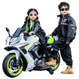 Megastar Ride On 12V Kazuki Rechargeable Battery Operated Ride On Bike For Kids With Hand Acceleration - Green