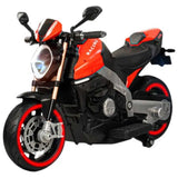 Megastar Ride On 12V Nightblade Electric Bike For Kids With Led Light, Bluetooth & Music - Red