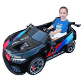Megastar M8 Gte Style Racing 24V Electric Ride-On Car With Parental Remote Control - Black