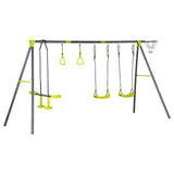 Megastar Multi-Activity Kids Outdoor Swing Set With Basketball Hoop