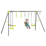 Megastar Multi-Activity Kids Outdoor Swing Set With Basketball Hoop