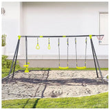 Megastar Multi-Activity Kids Outdoor Swing Set With Basketball Hoop
