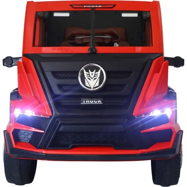 megastar-12v-clunker-truck-with-rubber-tyres-leather-seats-red-4