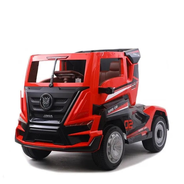 megastar-12v-clunker-truck-with-rubber-tyres-leather-seats-red-5
